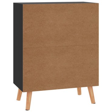 vidaXL Μπουφές Γυαλιστερό Μαύρο 60x30x72cm Επεξεργασμένο Ξύλο 1 τεμ.