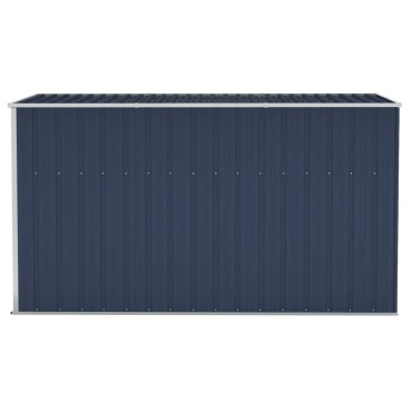 vidaXL Αποθήκη Κήπου Επιτοίχια Ανθρακί 118 x 288 x 178 εκ από Ατσάλι