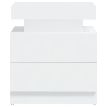 vidaXL Κομοδίνο Λευκό 40x35x52cm από Επεξεργ. Ξύλο 1 τεμ.