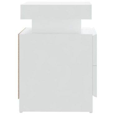 vidaXL Κομοδίνο Λευκό 40x35x52cm από Επεξεργ. Ξύλο 1 τεμ.