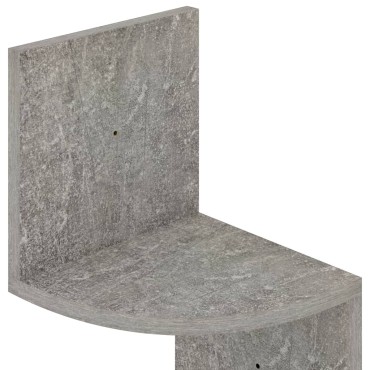 vidaXL Γωνιακή Ραφιέρα Τοίχου Γκρι Σκυρ. 19x19x123cm από Επεξ. Ξύλο 1 τεμ.