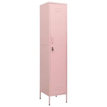 vidaXL Φοριαμός Ροζ 35x46x180cm από Ατσάλι 1 τεμ.