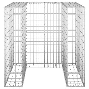 vidaXL Συρματοκιβώτιο Τοίχος για Κάδο 110x100x10 εκ από Γαλβαν. Χάλυβα