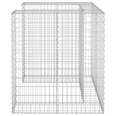 vidaXL Συρματοκιβώτιο Τοίχος για Κάδο 110x100x10 εκ από Γαλβαν. Χάλυβα