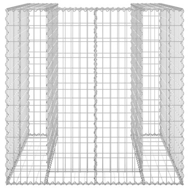 vidaXL Συρματοκιβώτιο Τοίχος για Κάδο 110x100x10 εκ από Γαλβαν. Χάλυβα
