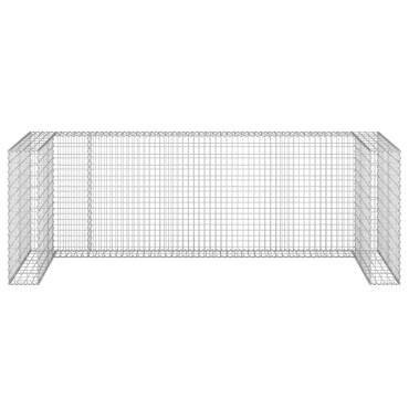 vidaXL Συρματοκιβώτιο Τοίχος για Κάδους 325x100x110 εκ Γαλβαν. Χάλυβας