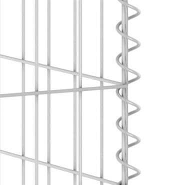 vidaXL Συρματοκιβώτιο Τοίχος για Κάδους 325x100x110 εκ Γαλβαν. Χάλυβας