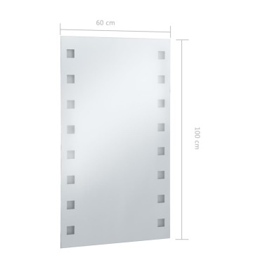 vidaXL Καθρέφτης Μπάνιου Τοίχου με LED 60 x 100 εκ.