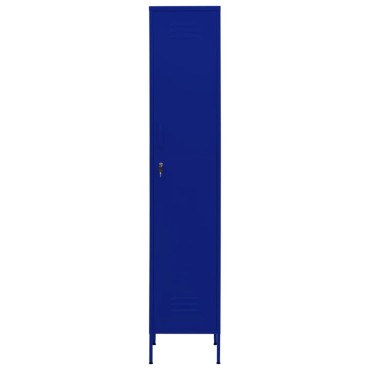 vidaXL Φοριαμός Ναυτικό Μπλε 35x46x180cm από Ατσάλι 1 τεμ.
