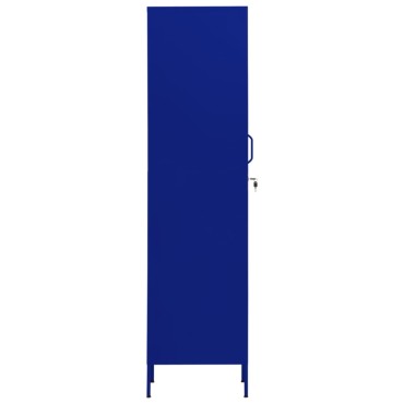 vidaXL Φοριαμός Ναυτικό Μπλε 35x46x180cm από Ατσάλι 1 τεμ.