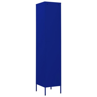 vidaXL Φοριαμός Ναυτικό Μπλε 35x46x180cm από Ατσάλι 1 τεμ.