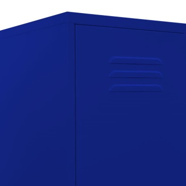 vidaXL Φοριαμός Ναυτικό Μπλε 35x46x180cm από Ατσάλι 1 τεμ.