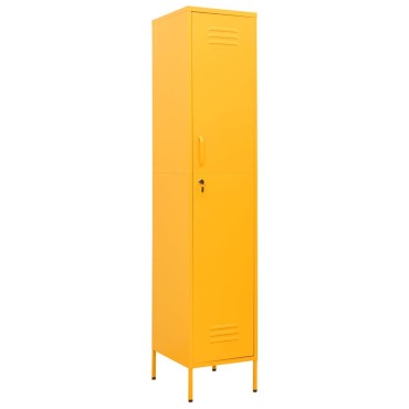 vidaXL Φοριαμός Μουσταρδί 35x46x180cm από Ατσάλι 1 τεμ.