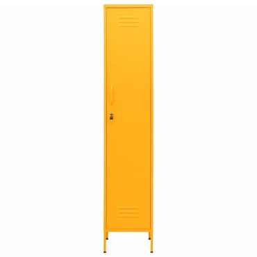 vidaXL Φοριαμός Μουσταρδί 35x46x180cm από Ατσάλι 1 τεμ.