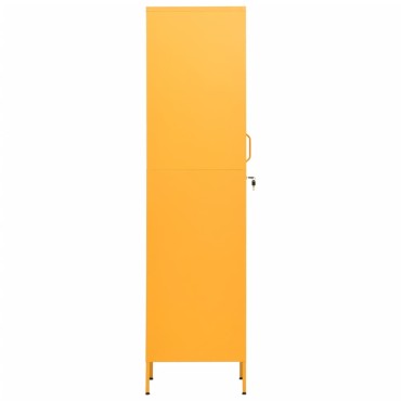 vidaXL Φοριαμός Μουσταρδί 35x46x180cm από Ατσάλι 1 τεμ.