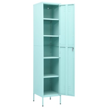 vidaXL Φοριαμός Χρώμα Μέντα 35x46x180cm από Ατσάλι 1 τεμ.