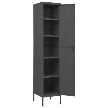 vidaXL Φοριαμός Ανθρακί 35x46x180cm από Ατσάλι 1 τεμ.