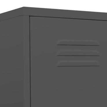vidaXL Φοριαμός Ανθρακί 35x46x180cm από Ατσάλι 1 τεμ.