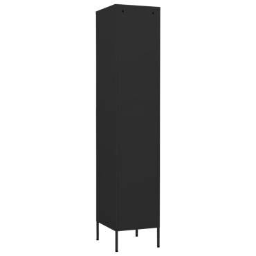 vidaXL Φοριαμός Μαύρος 35x46x180cm από Ατσάλι 1 τεμ.