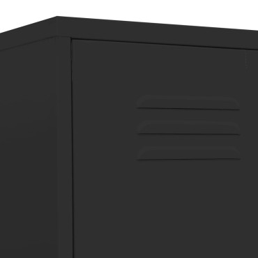 vidaXL Φοριαμός Μαύρος 35x46x180cm από Ατσάλι 1 τεμ.