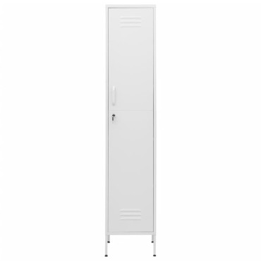 vidaXL Φοριαμός Λευκός 35x46x180cm από Ατσάλι 1 τεμ.