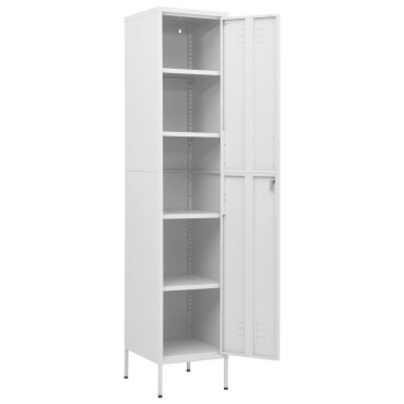 vidaXL Φοριαμός Λευκός 35x46x180cm από Ατσάλι 1 τεμ.