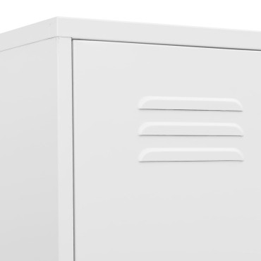 vidaXL Φοριαμός Λευκός 35x46x180cm από Ατσάλι 1 τεμ.