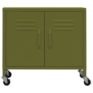 vidaXL Ντουλάπι Αποθήκευσης Πράσινο Λαδί 60x35x56cm από Ατσάλι 1 τεμ.