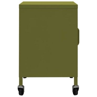 vidaXL Ντουλάπι Αποθήκευσης Πράσινο Λαδί 60x35x56cm από Ατσάλι 1 τεμ.