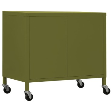 vidaXL Ντουλάπι Αποθήκευσης Πράσινο Λαδί 60x35x56cm από Ατσάλι 1 τεμ.