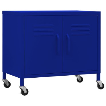 vidaXL Ντουλάπι Αποθήκευσης Ναυτικό Μπλε 60x35x56cm από Ατσάλι 1 τεμ.