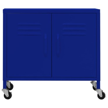 vidaXL Ντουλάπι Αποθήκευσης Ναυτικό Μπλε 60x35x56cm από Ατσάλι 1 τεμ.