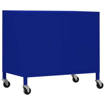 vidaXL Ντουλάπι Αποθήκευσης Ναυτικό Μπλε 60x35x56cm από Ατσάλι 1 τεμ.