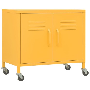 vidaXL Ντουλάπι Αποθήκευσης Μουσταρδί 60x35x56cm από Ατσάλι 1 τεμ.