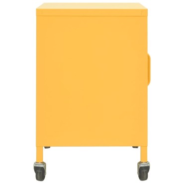 vidaXL Ντουλάπι Αποθήκευσης Μουσταρδί 60x35x56cm από Ατσάλι 1 τεμ.