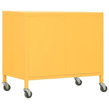 vidaXL Ντουλάπι Αποθήκευσης Μουσταρδί 60x35x56cm από Ατσάλι 1 τεμ.