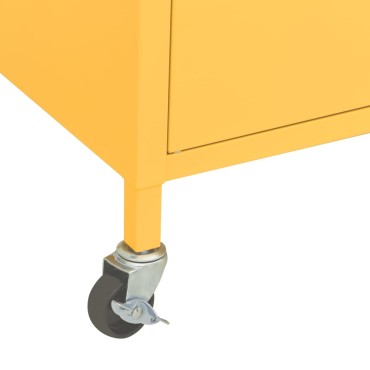 vidaXL Ντουλάπι Αποθήκευσης Μουσταρδί 60x35x56cm από Ατσάλι 1 τεμ.
