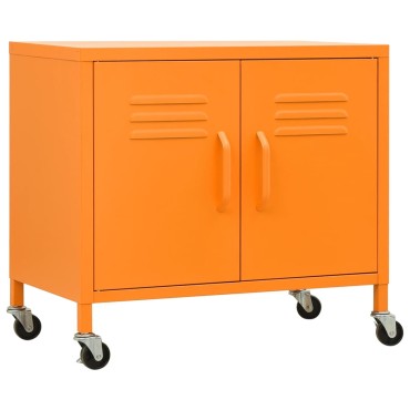 vidaXL Ντουλάπι Αποθήκευσης Πορτοκαλί 60x35x56cm από Ατσάλι 1 τεμ.
