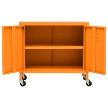 vidaXL Ντουλάπι Αποθήκευσης Πορτοκαλί 60x35x56cm από Ατσάλι 1 τεμ.