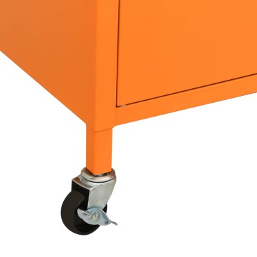 vidaXL Ντουλάπι Αποθήκευσης Πορτοκαλί 60x35x56cm από Ατσάλι 1 τεμ.