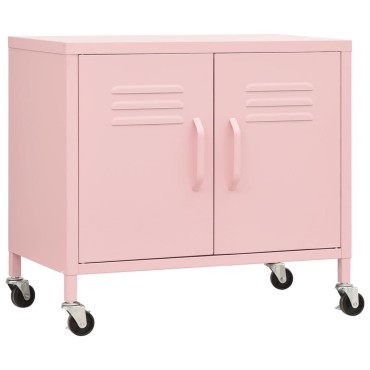 vidaXL Ντουλάπι Αποθήκευσης Ροζ 60x35x56cm από Ατσάλι 1 τεμ.