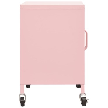 vidaXL Ντουλάπι Αποθήκευσης Ροζ 60x35x56cm από Ατσάλι 1 τεμ.