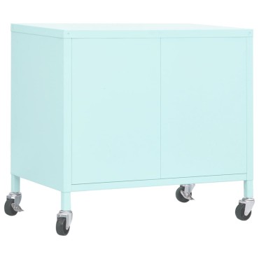 vidaXL Ντουλάπι Αποθήκευσης Χρώμα Μέντα 60x35x56cm από Ατσάλι 1 τεμ.