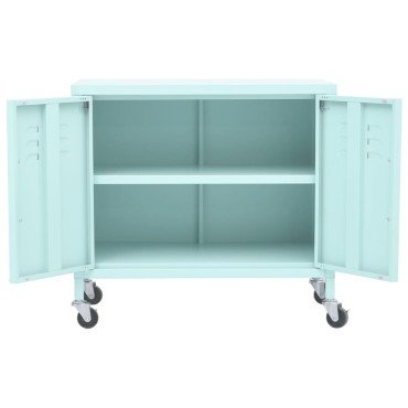 vidaXL Ντουλάπι Αποθήκευσης Χρώμα Μέντα 60x35x56cm από Ατσάλι 1 τεμ.