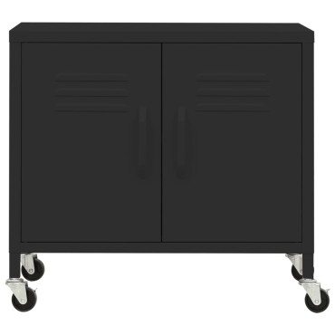vidaXL Ντουλάπι Αποθήκευσης Μαύρο 60x35x56cm από Ατσάλι 1 τεμ.