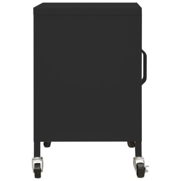 vidaXL Ντουλάπι Αποθήκευσης Μαύρο 60x35x56cm από Ατσάλι 1 τεμ.