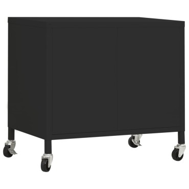 vidaXL Ντουλάπι Αποθήκευσης Μαύρο 60x35x56cm από Ατσάλι 1 τεμ.