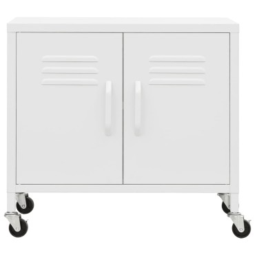 vidaXL Ντουλάπι Αποθήκευσης Λευκό 60x35x56cm από Ατσάλι 1 τεμ.