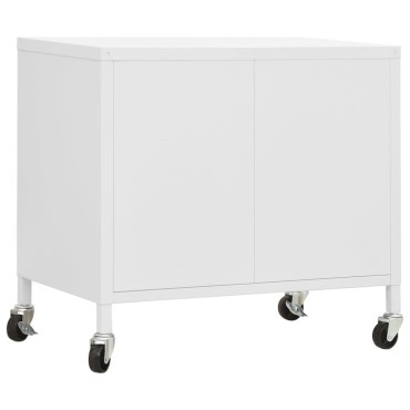 vidaXL Ντουλάπι Αποθήκευσης Λευκό 60x35x56cm από Ατσάλι 1 τεμ.