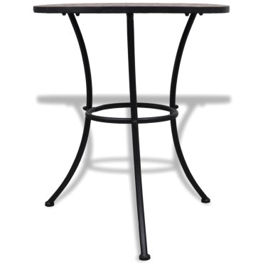 vidaXL Τραπέζι Bistro «Μωσαϊκό» Χρώμα Τερακότα 60x70cm 1 τεμ.